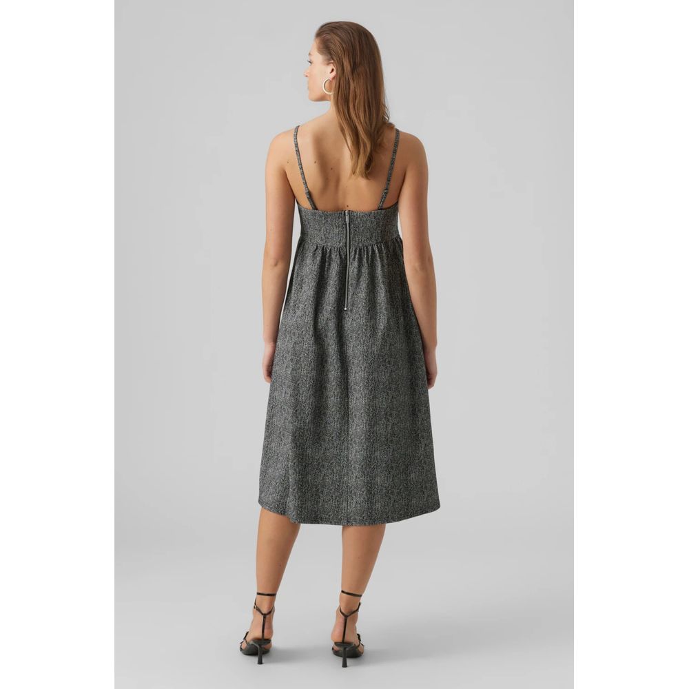 Aware Black Viscose Midi Dress