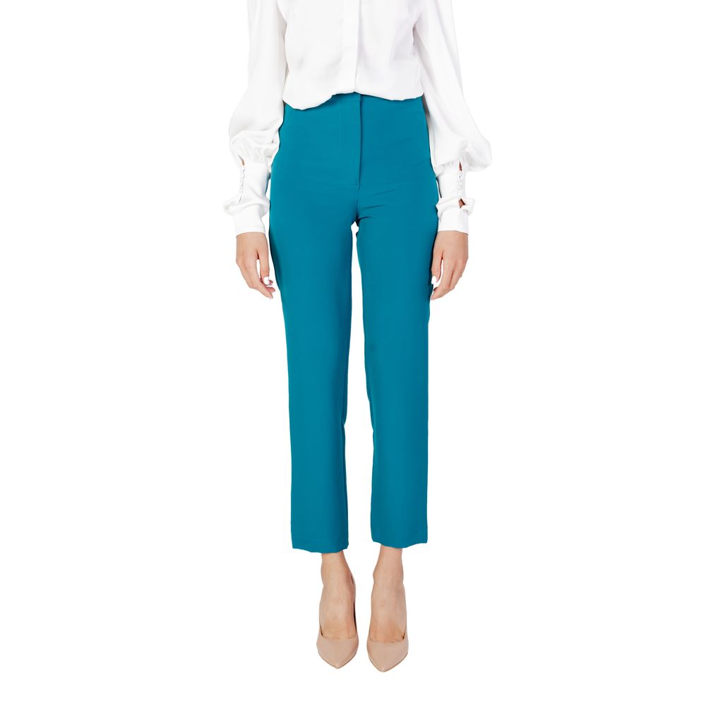 Silence Black Polyester Casual Pants