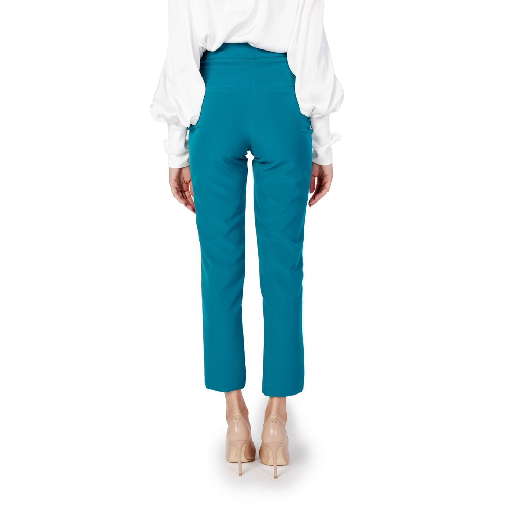 Silence Black Polyester Casual Pants