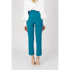 Silence Black Polyester Casual Pants