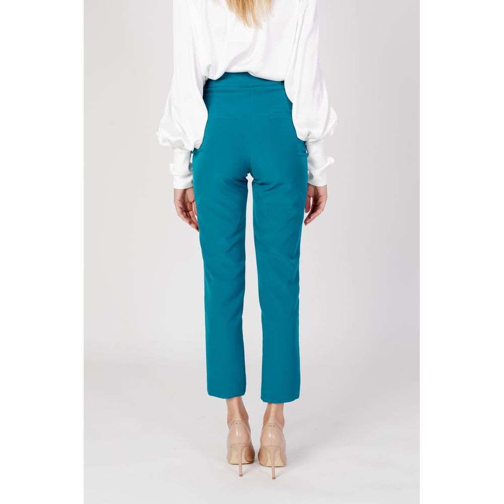 Silence Black Polyester Casual Pants