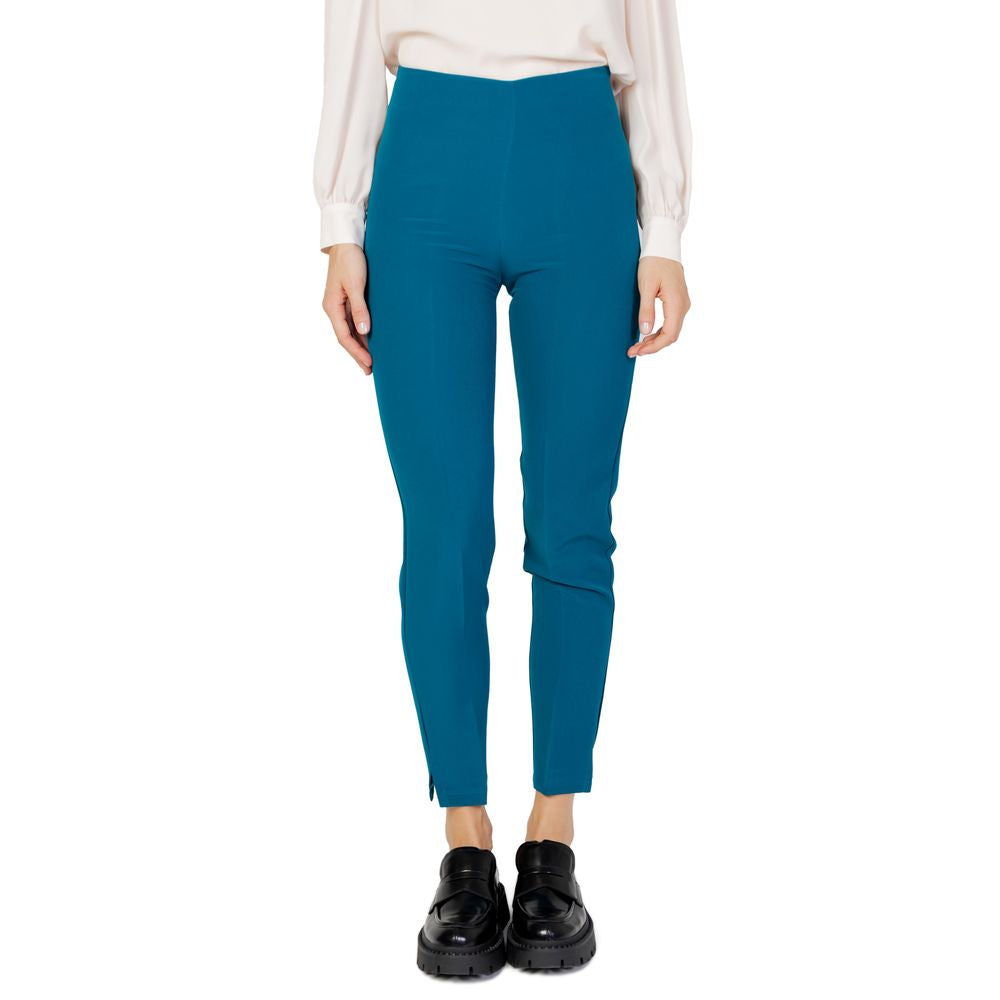 Hanny Deep Black Polyester Pants