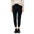 Hanny Deep Black Cotton Athletic Pants