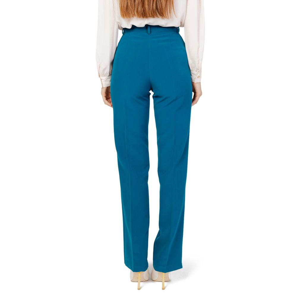 Hanny Deep Black Elastane Casual Pants