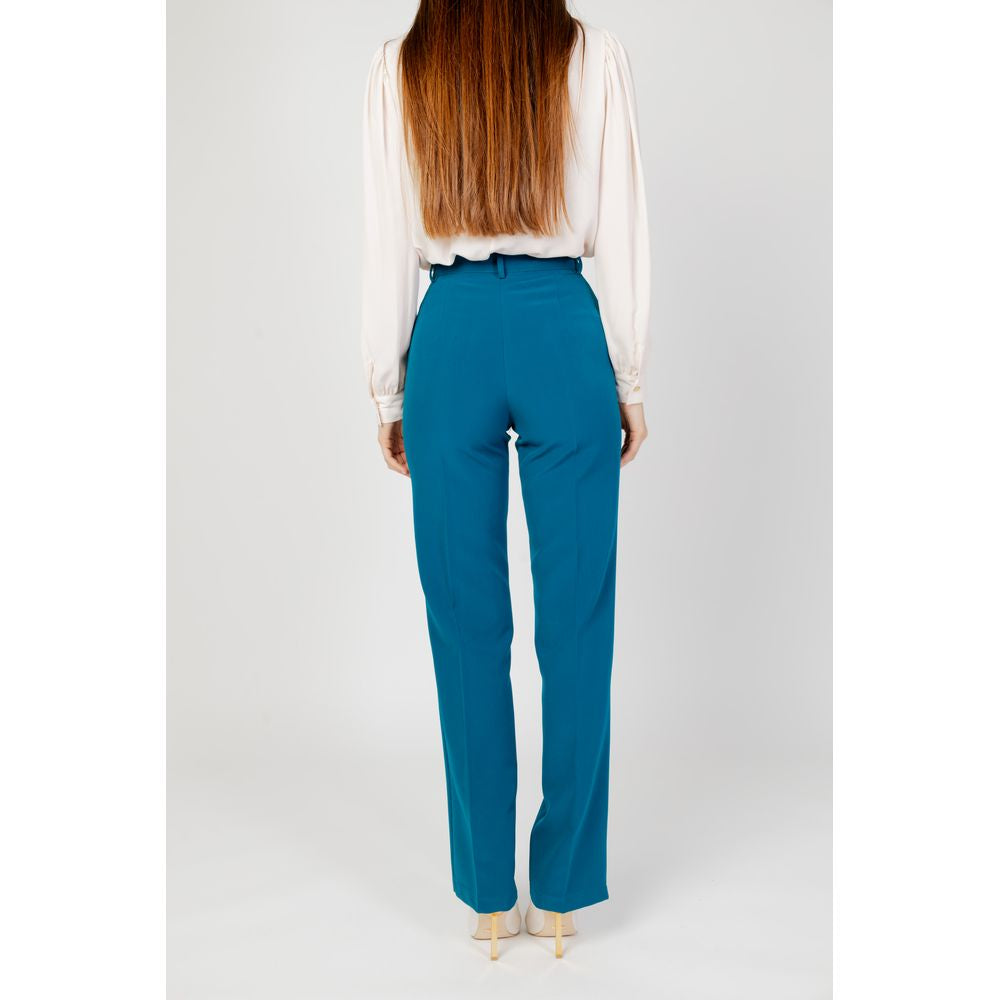 Hanny Deep Black Elastane Casual Pants