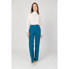Hanny Deep Black Elastane Casual Pants