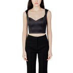 Silence Black Polyester Top