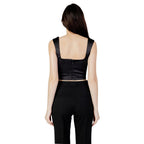 Silence Black Polyester Top