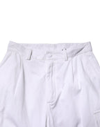 Dolce & Gabbana White Cotton Men Cargo Denim Trouser Jeans