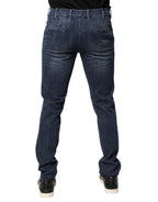 Prada Dark Blue Mid Waist Skinny Fit Men Denim Trouser Jeans