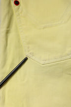 Jeckerson Yellow Mid Waist Straight Fit Men Denim Trouser Jeans