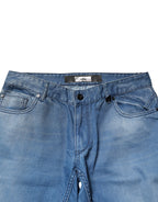 Verri Blue Washed Cotton Skinny Fit Men Denim Trouser Jeans