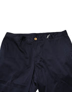 Domenico Tagliente Navy Blue Skinny Chino Mid Waist Men Pants