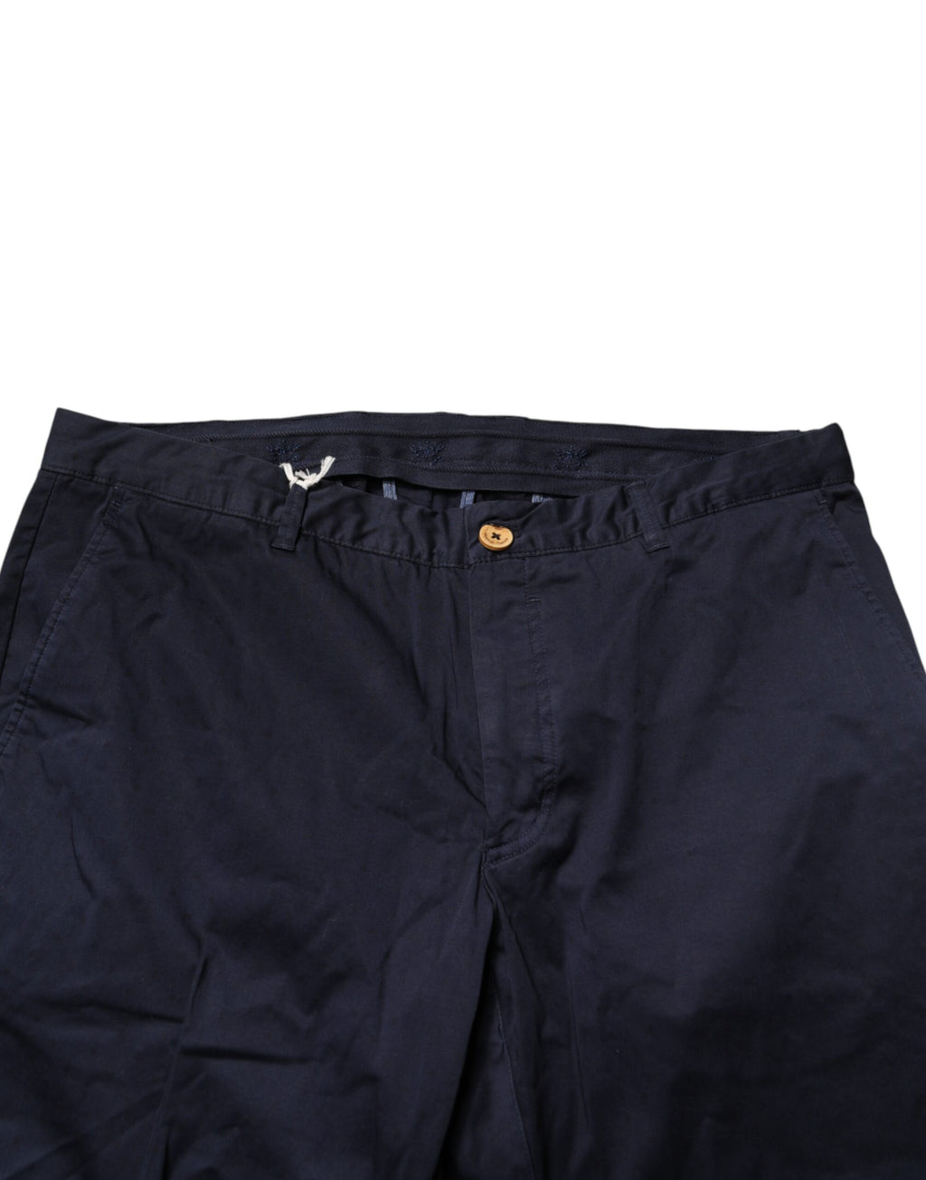 Domenico Tagliente Navy Blue Skinny Chino Mid Waist Men Pants