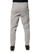 Dondup Light Gray Cotton Mid Waist Skinny Men Jogger Trouser Pants