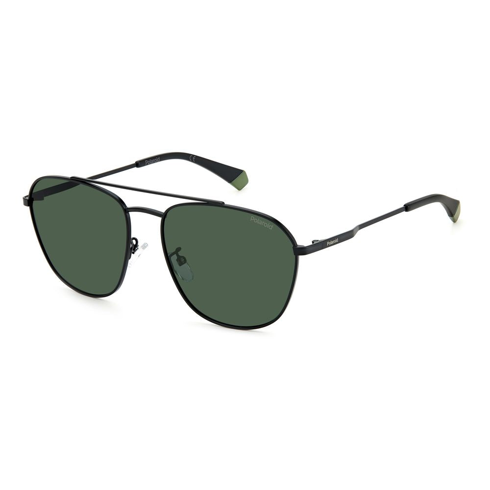 Polaroid Black Stainless Steel Sunglasses