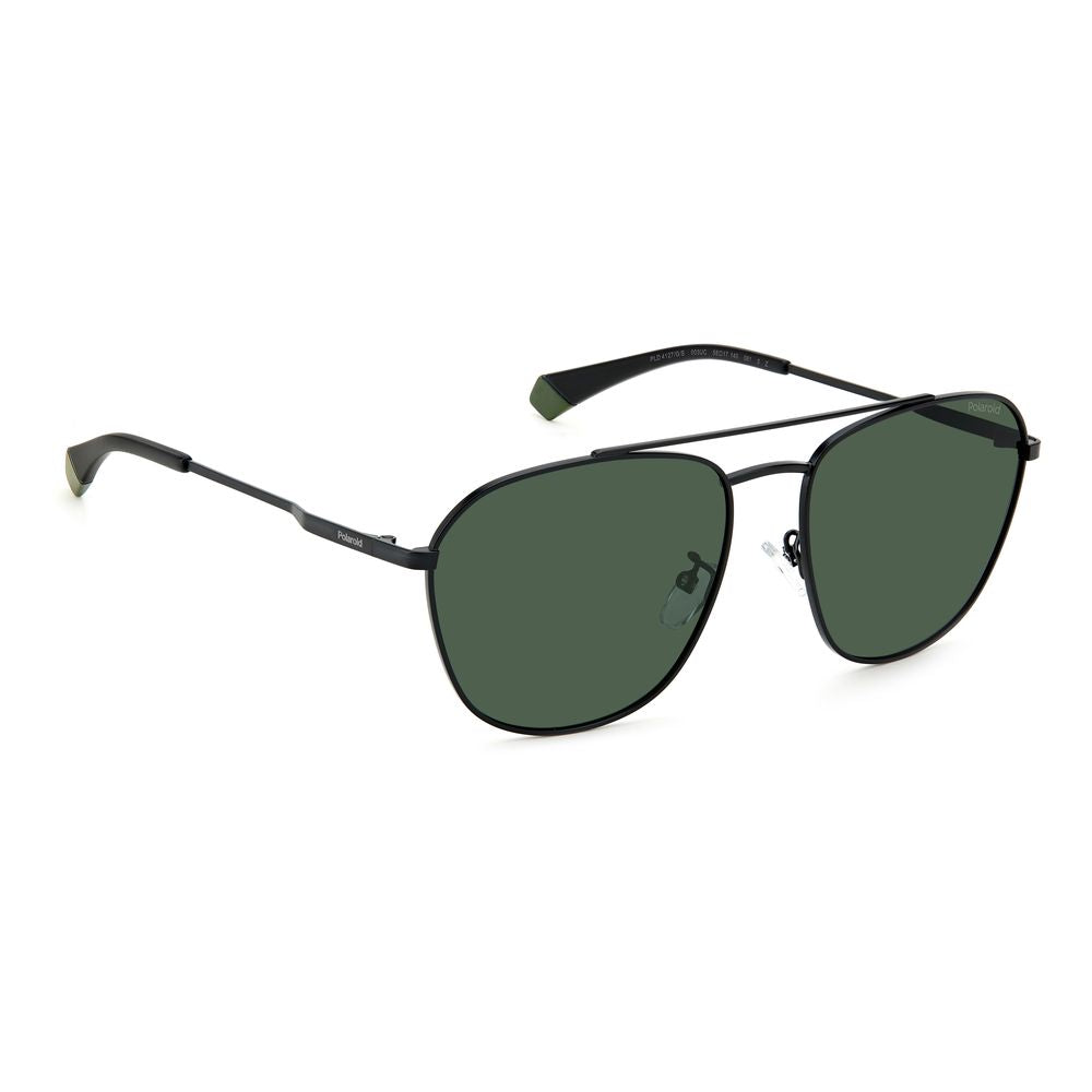 Polaroid Black Stainless Steel Sunglasses