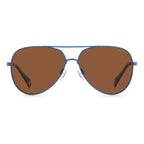 Polaroid Blue Stainless Steel Sunglasses