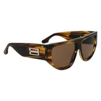 Victoria Beckham Brown Acetate Sunglasses