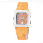 Laura Biagiotti Orange Leather Dress Watch