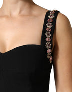 Dolce & Gabbana Black Embellished Sheath Mermaid Gown Dress