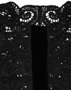 Dolce & Gabbana Black Floral Lace Cropped Coat  Jacket
