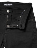 Dolce & Gabbana Black Cotton Stretch Skinny Denim Jeans