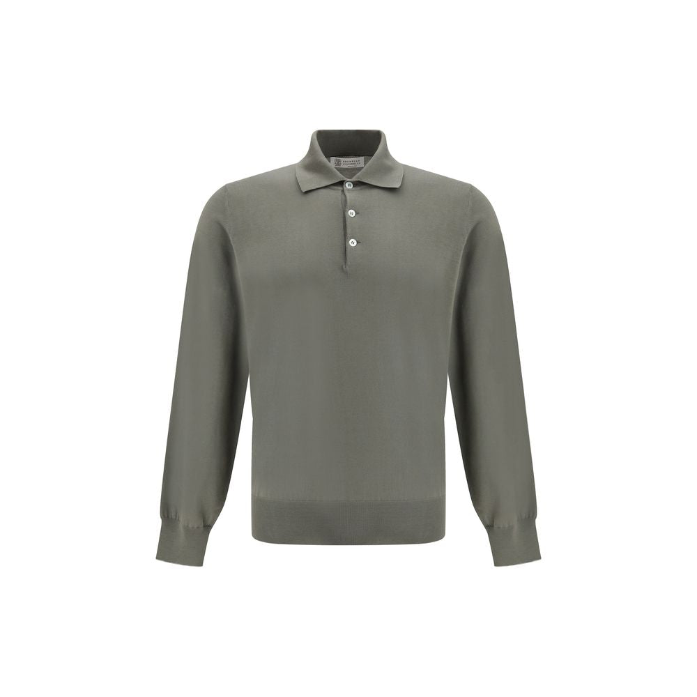 Brunello Cucinelli Bicolor Cotton Shortsleeve Shirt