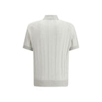 Brunello Cucinelli Gray Cotton Polo Shirt
