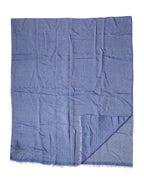 Dolce & Gabbana Blue Lace Stole Cotton Neck Wrap Shawl Scarf