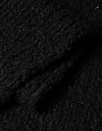 Dolce & Gabbana Black Wool Fringes Neck Wrap Foulard Scarf
