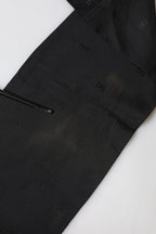 Dolce & Gabbana Black Logo Silk Fringes Neck Foulard Scarf