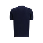 Brunello Cucinelli Blue Cotton Polo Shirt