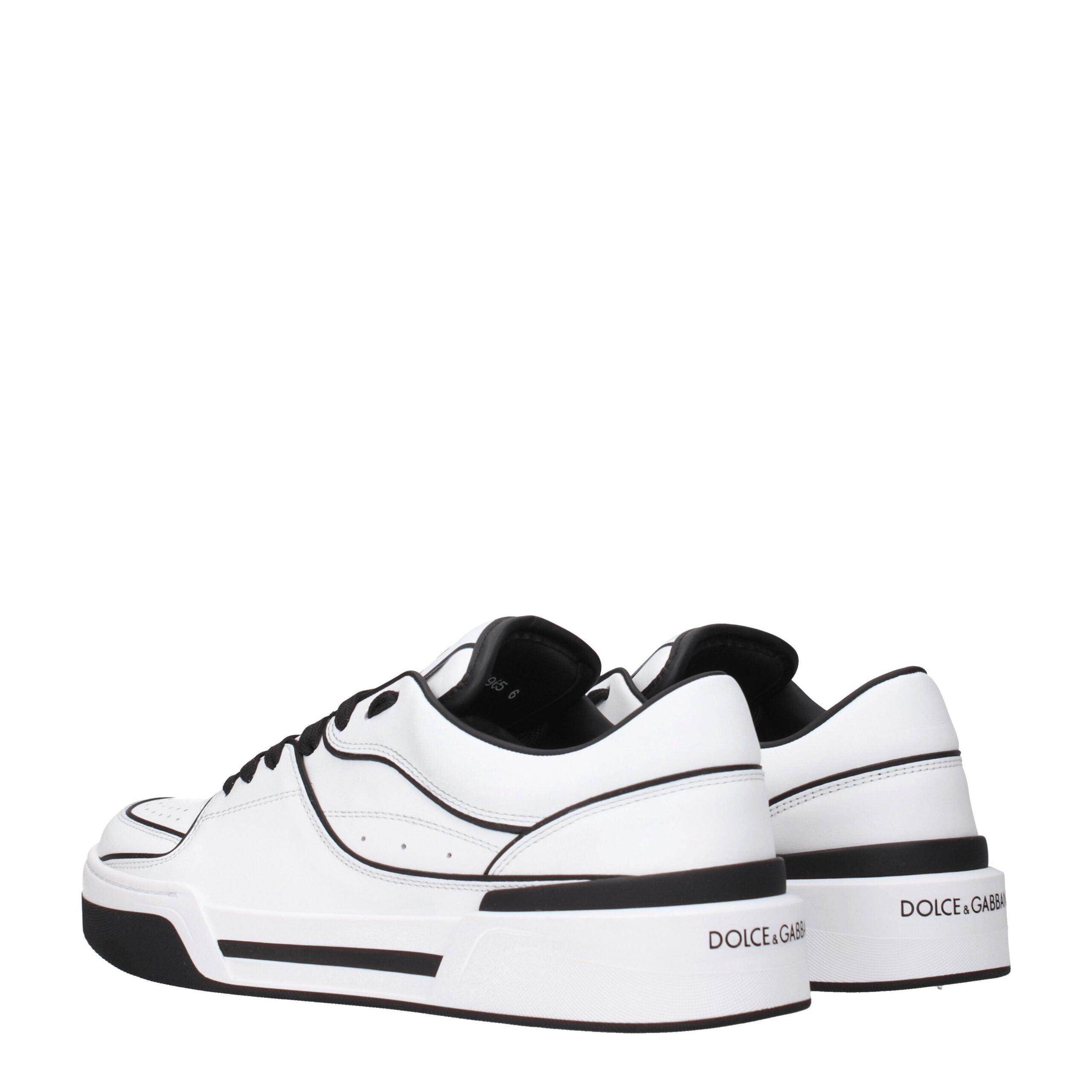 Dolce & Gabbana White Leather Sneakers