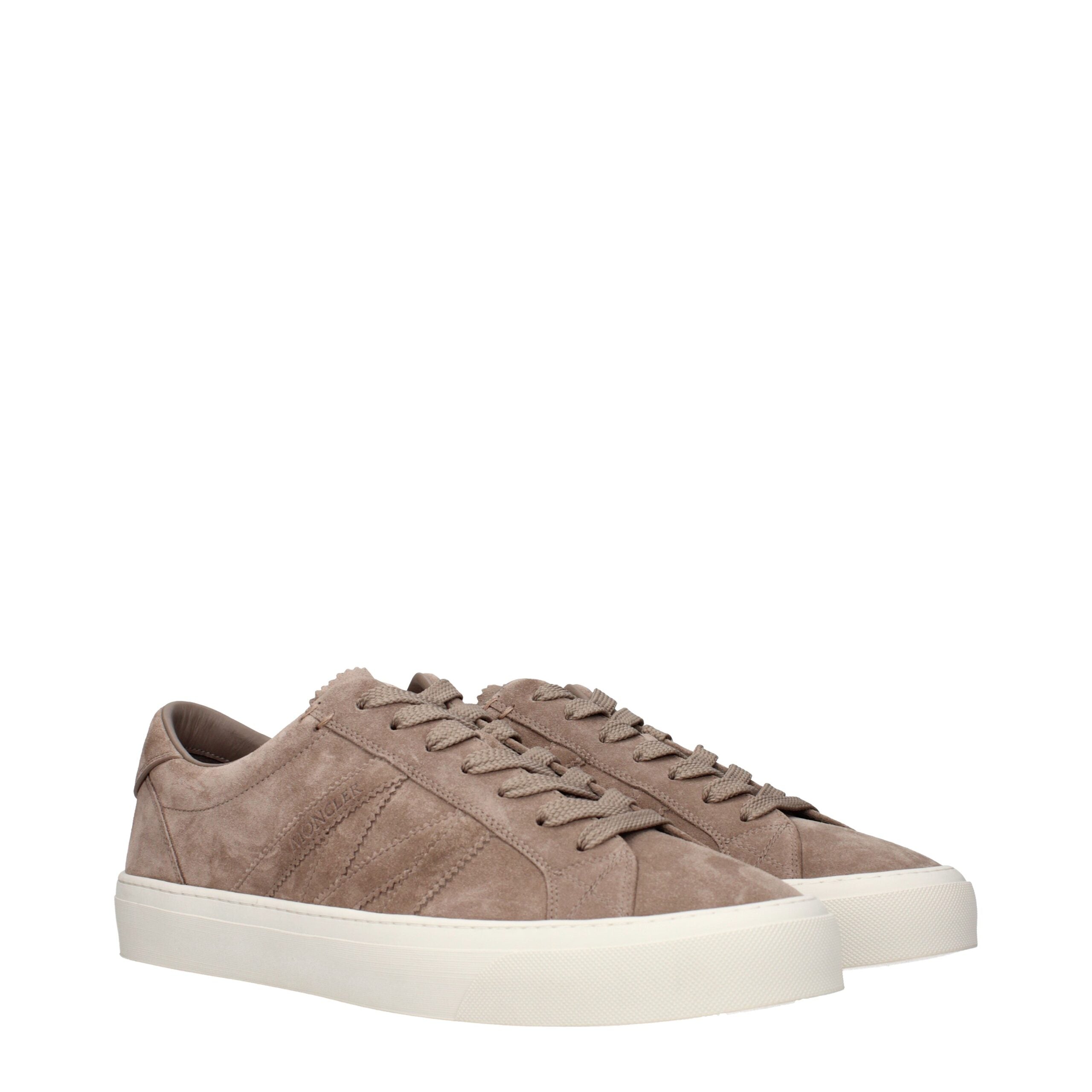 Moncler Brown Leather Sneakers