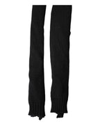 Dolce & Gabbana Black Wool Knitted Neck Wrap Shawl Men Scarf
