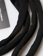 Dolce & Gabbana Black Wool Knitted Neck Wrap Shawl Men Scarf