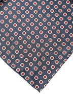 Dolce & Gabbana Blue Patterned Silk Square Handkerchief Scarf