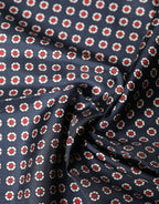 Dolce & Gabbana Blue Patterned Silk Square Handkerchief Scarf