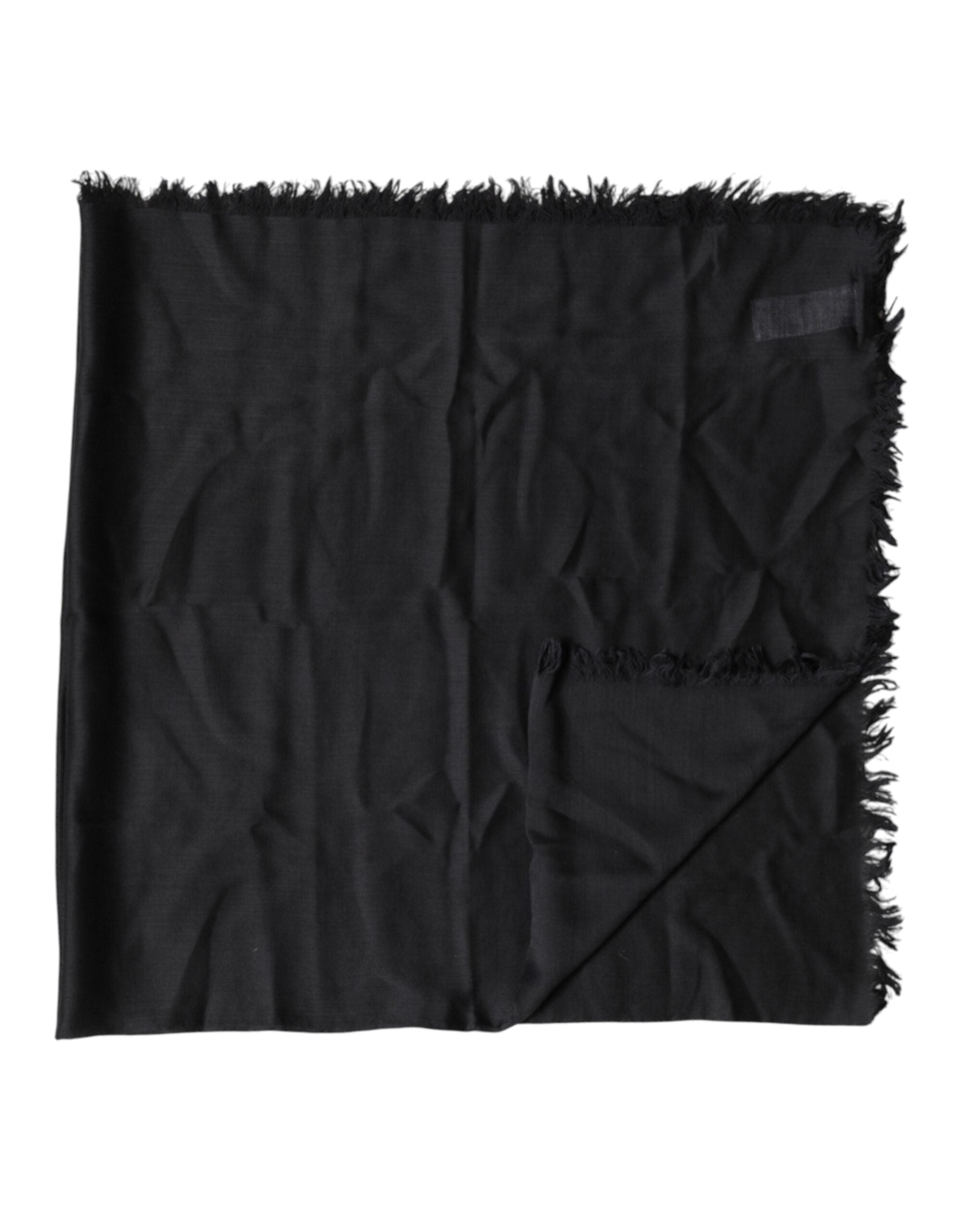 Dolce & Gabbana Black Lace Stole Neck Wrap Shawl Scarf
