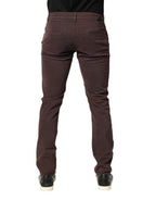 Daniele Alessandrini Brown Cotton Mid Waist Skinny Men Denim  Jeans