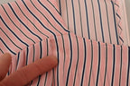 Ermanno Scervino Pink Stripes Long Sleeves Sheath Midi Dress