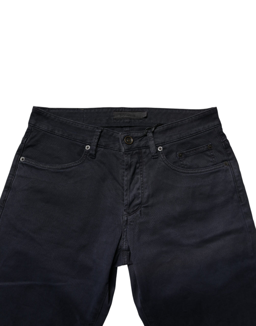 Siviglia Black Mid Waist Cotton Skinny Denim Men Trouser Jeans