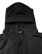 Dolce & Gabbana Black Logo Zipped Hooded Sweatshirt Sweater