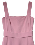 Dolce & Gabbana Pink Viscose Sleeveless Sheath Midi Dress