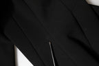 Dolce & Gabbana Black Viscose Bodycon Sheath Midi Dress