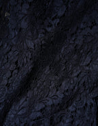 Dolce & Gabbana Blue Lace Ruffle A-line Knee Length Dress