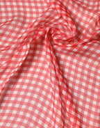 Dolce & Gabbana Red Checkered Plaid Neck Wrap Shawl  Scarf