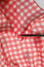 Dolce & Gabbana Red Checkered Plaid Neck Wrap Shawl  Scarf