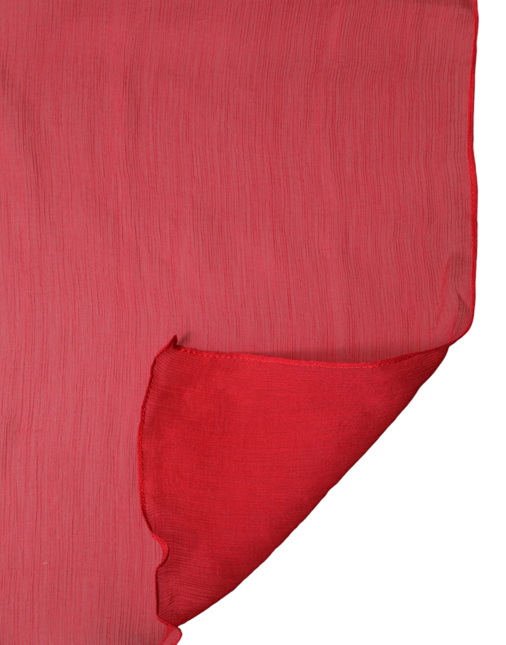 Dolce & Gabbana Red Stole Silk Neck Wrap Shawl Men Scarf